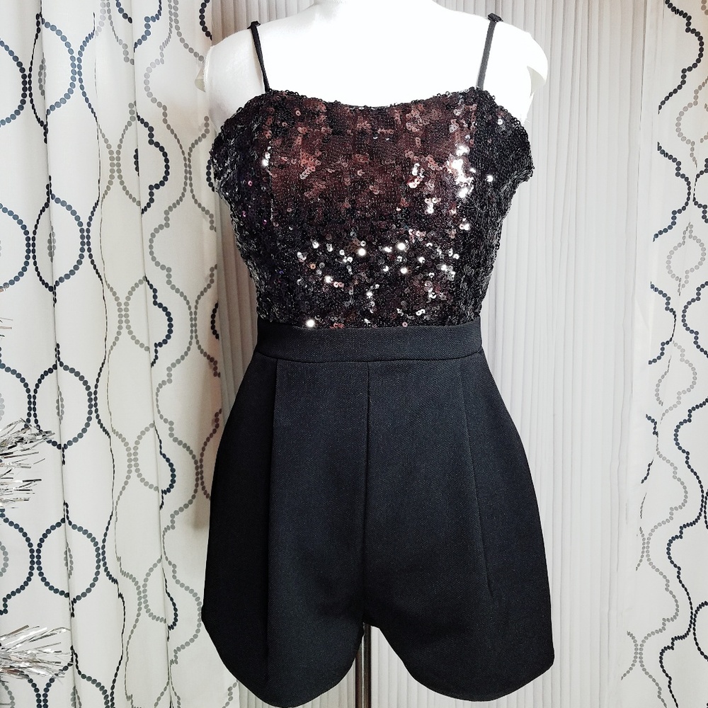 Forever 21 Sequin Romper holiday party